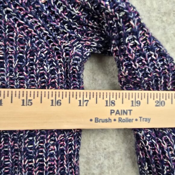 Faded Glory Multicolor Knit Long Sleeve Sweater Womens Medium Cotton Blend - Picture 7 of 7